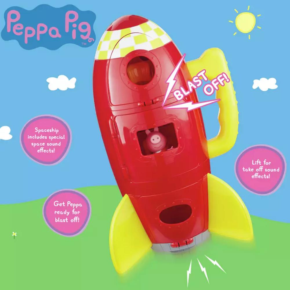 View 5 Peppa Pig Spaceship Playset with Figure and Sound Effects for Ages 3+ 04673