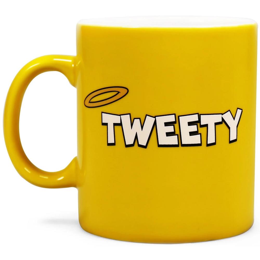 View 2 Looney Tunes Tweety Canary Embossed Ceramic 400ml Mug MUGBLT04