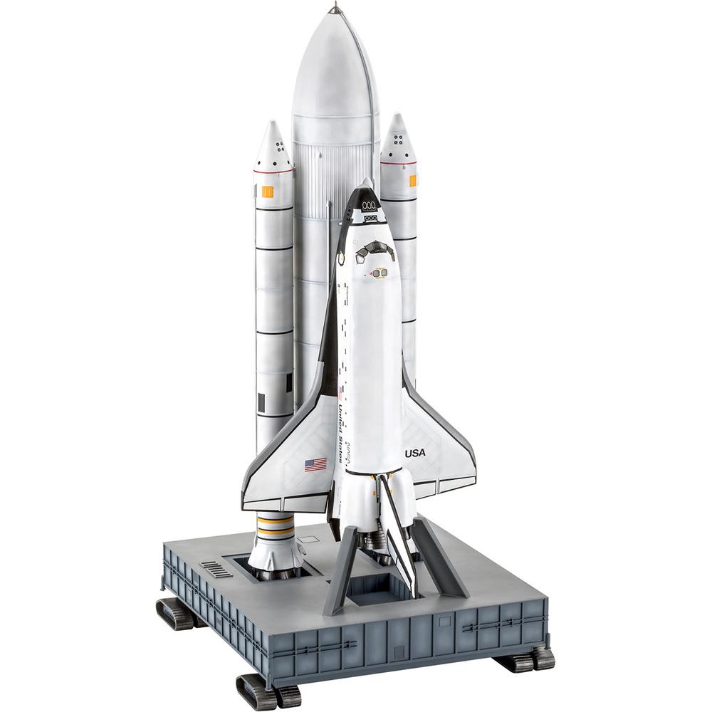 View 2 Revell NASA Space Shuttle Columbia with Booster Rockets Model Kit Gift Set Scale 1:144 05674