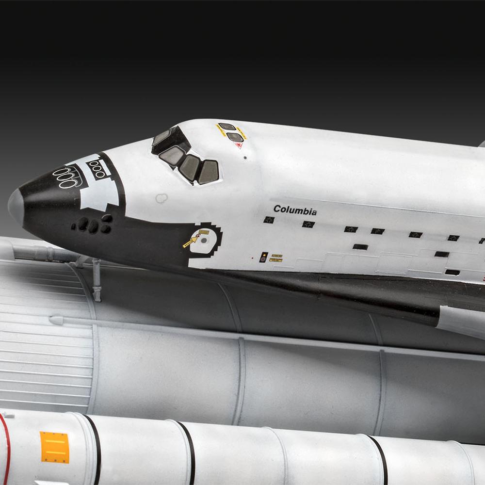 View 5 Revell NASA Space Shuttle Columbia with Booster Rockets Model Kit Gift Set Scale 1:144 05674