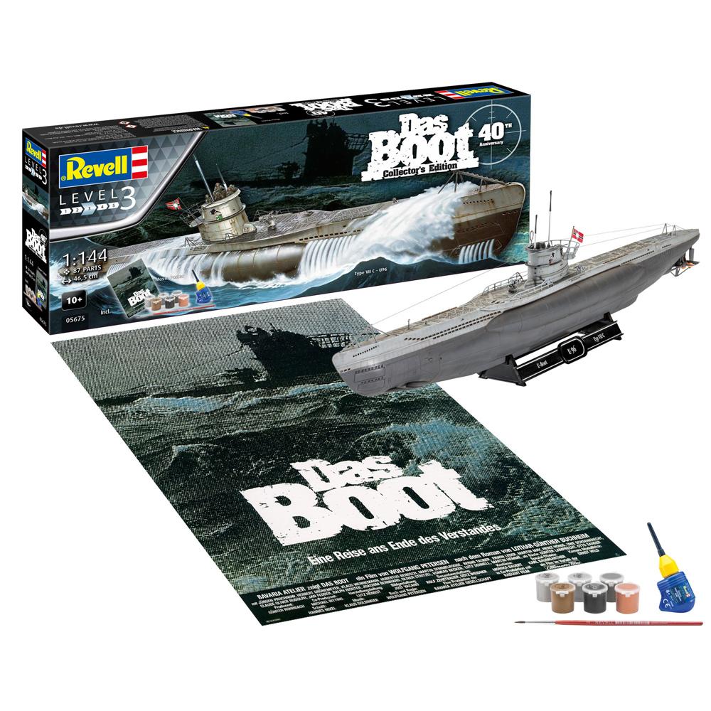 Revell 40th Anniversary Das Boot Collector's Edition Type VII C-U96 Submarine Model Kit (Level 3) (Scale 1:144) 05675