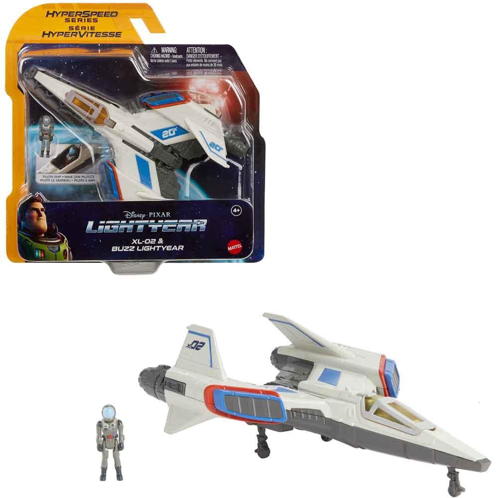 Disney Pixar Lightyear Hyperspeed Series XL 02 Space Ship Toy with Figure HHJ97