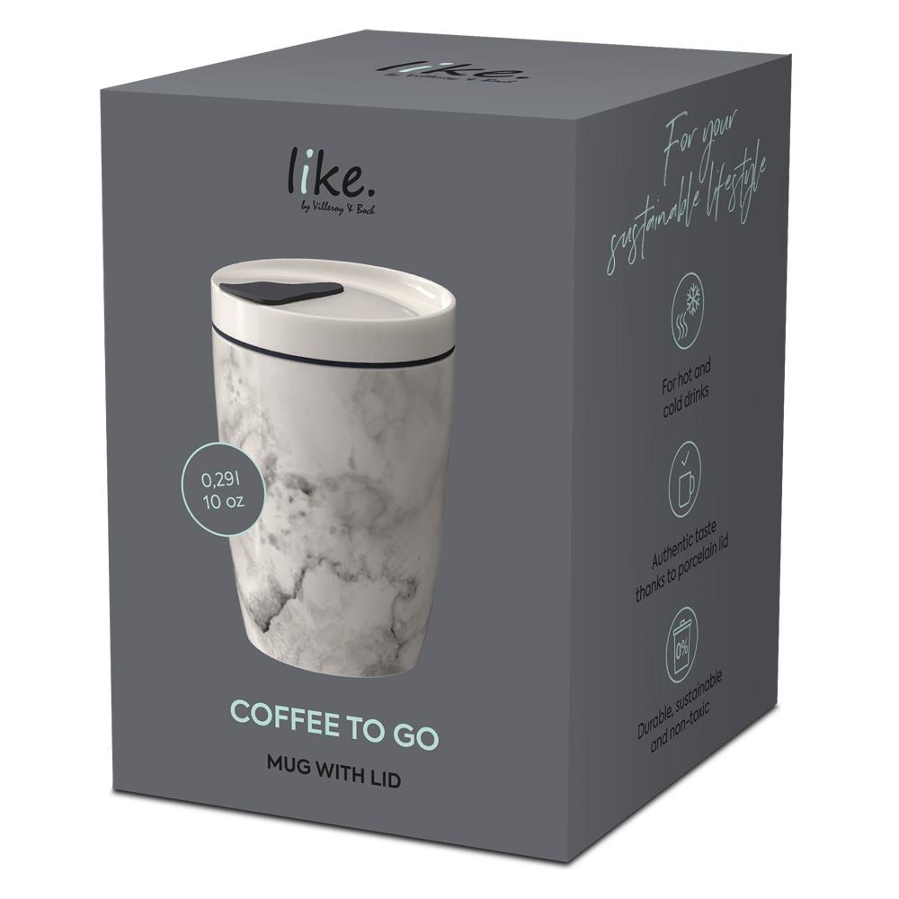 Like by Villeroy & Boch Coffee To Go Small Marmory 290ml Porcelain Mug BOXED 10-4868-9354