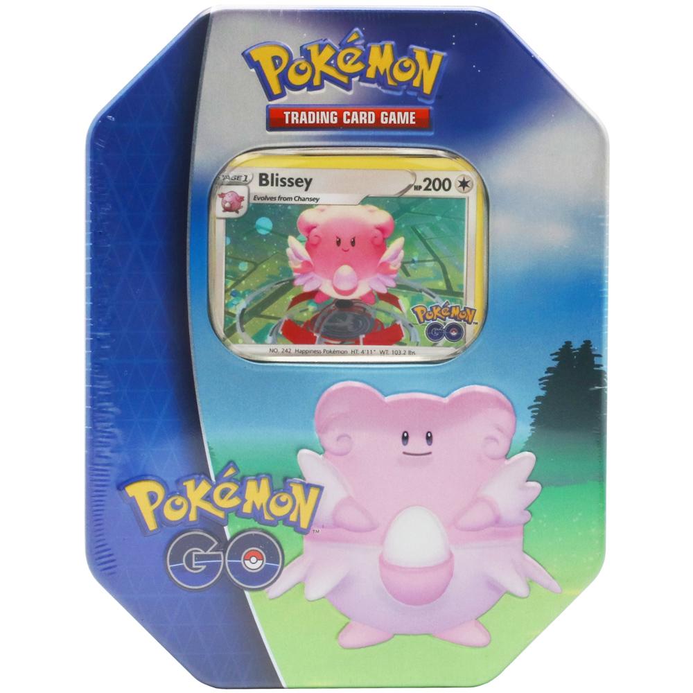 Pokemon GO Trading Card Game Tin with Foil BLISSEY Card and 4 Booster Packs POK87077-BLISSEY