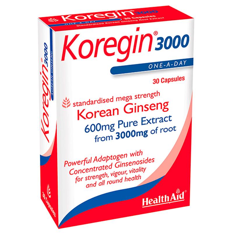 HealthAid Koregin 3000 Korean Ginseng 30 CAPSULES HA18040