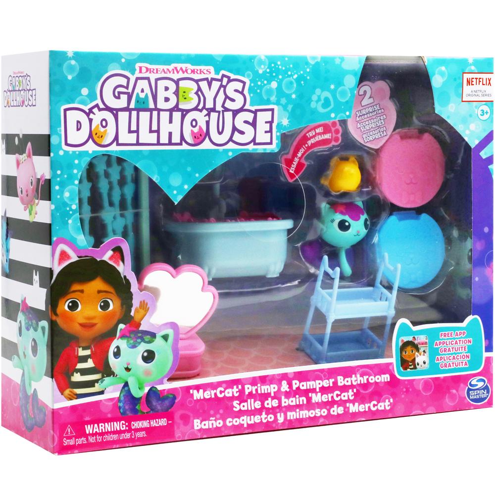 Gabby's Dollhouse Mercat Primp and Pamper Bathroom Playset with Figure 20130504