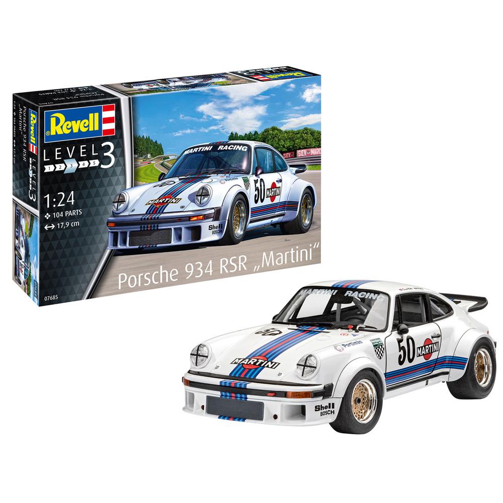 Revell Porsche 934 RSR Martini Race Car Model Kit Scale 1:24 07685