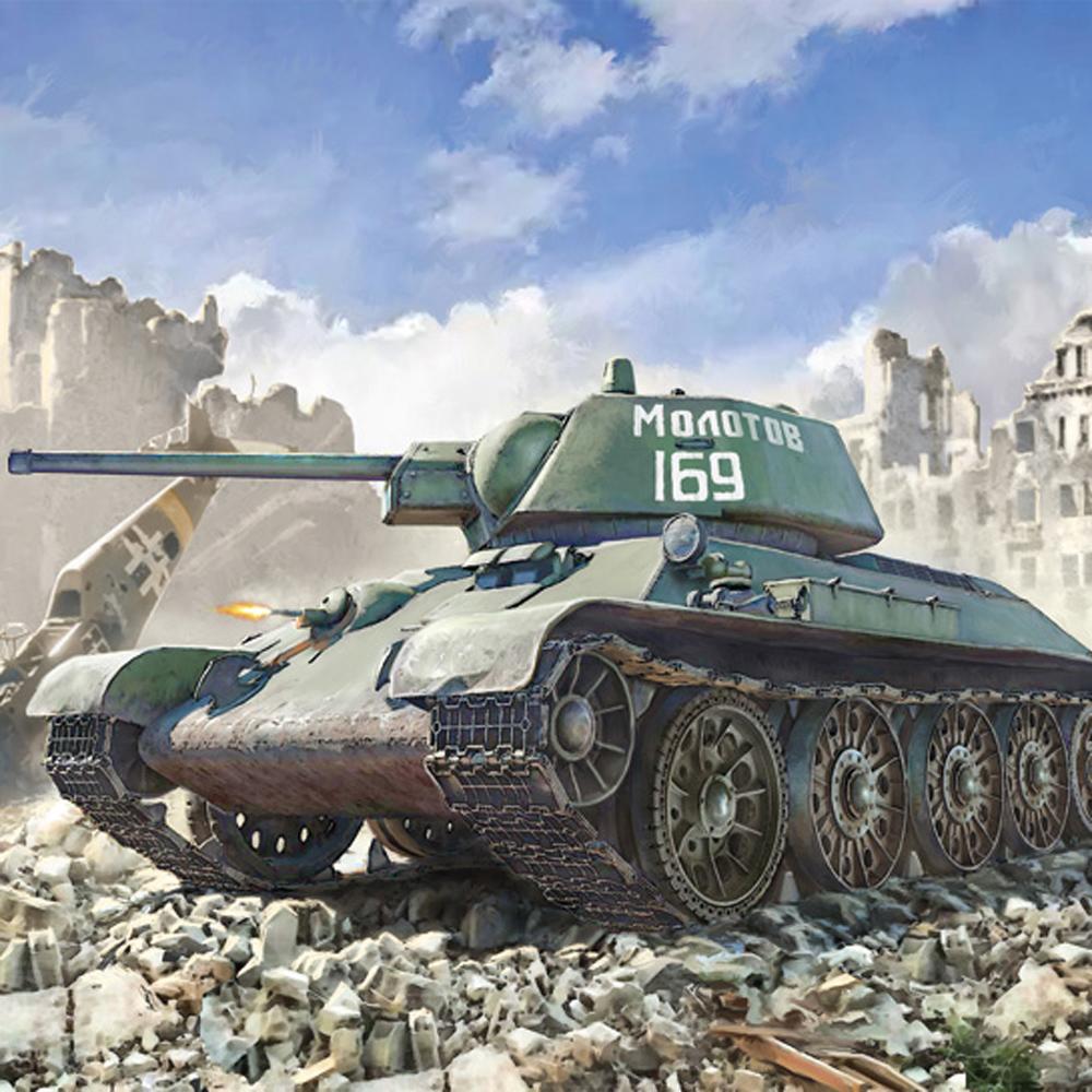 View 5 Italeri T-34/76 1943 Tank Military Premium Edition Model Kit Scale 1:35 6570
