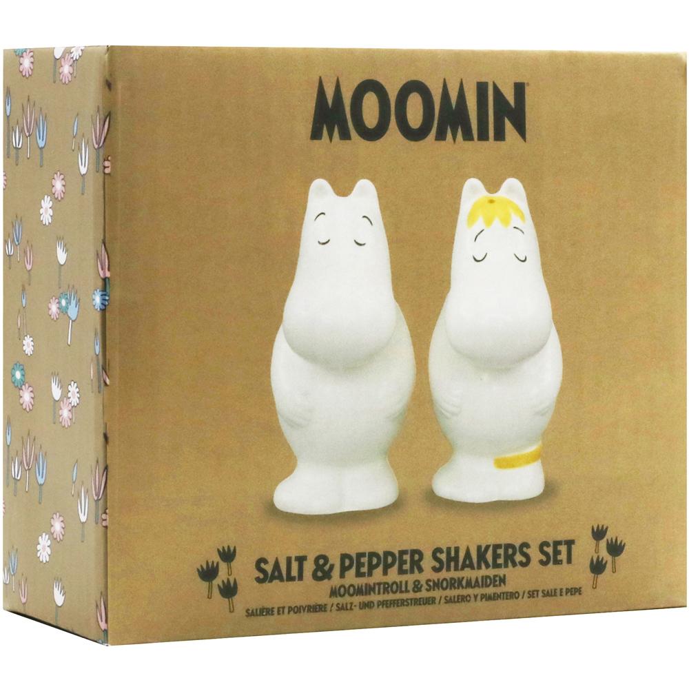 View 2 Moomin Hug Shaped Ceramic Salt & Pepper Shakers BOXED SALTMO01