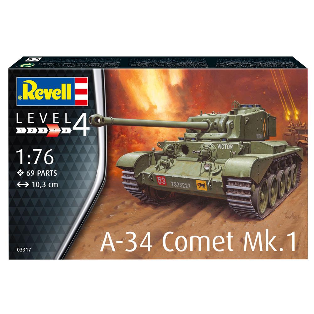 View 4 Revell A-34 Comet Mk.1 Tank Plastic Model Kit Scale 1/76 03317