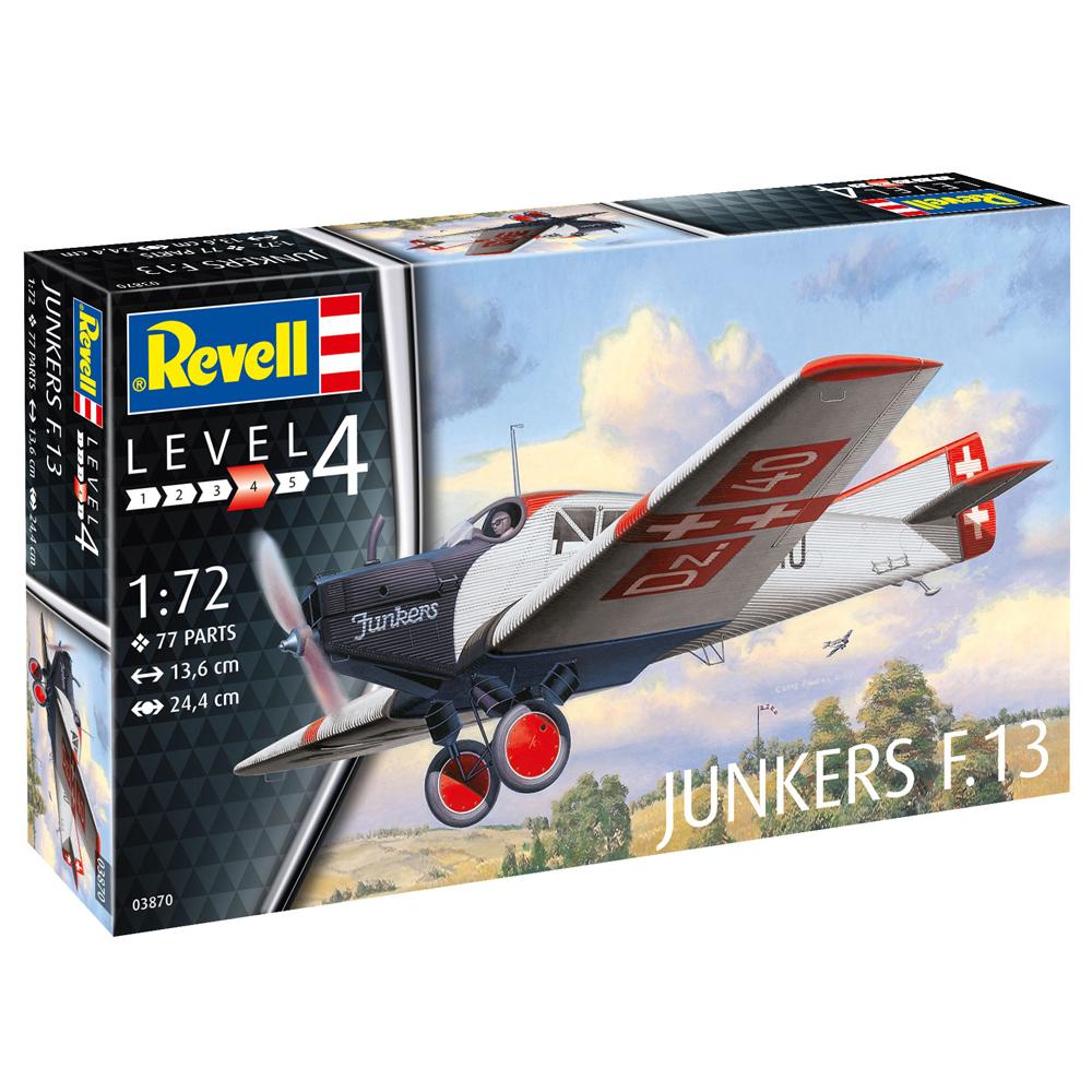 View 3 Revell Junkers F.13 Aircraft Plastic Model Kit Scale 1:72 03870