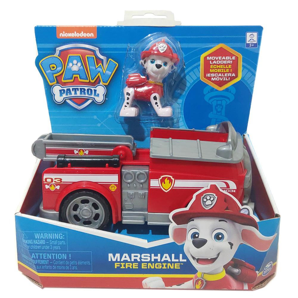 Paw Patrol Basic Vehicle With Figure Marshall with Fire Engine