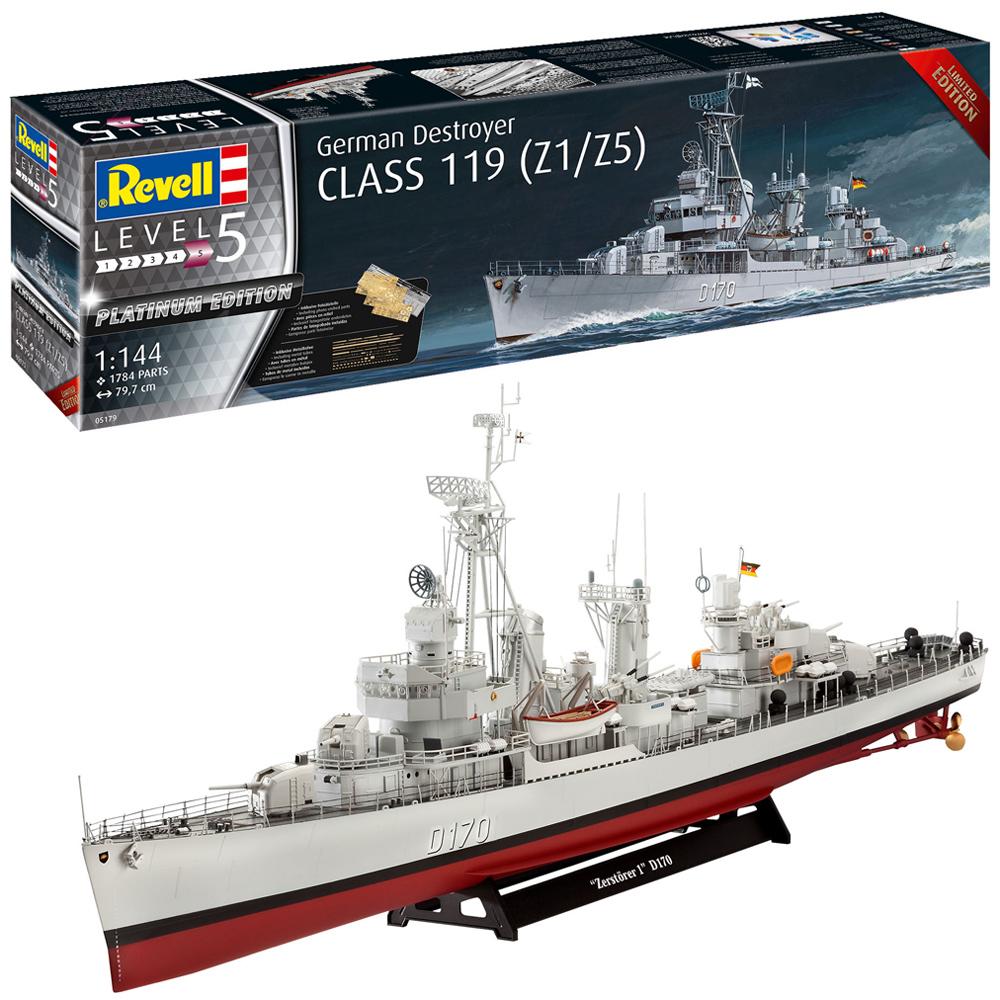 Revell German Destroyer Class 119 Platinum Edition Model Kit Scale 1:144 05179