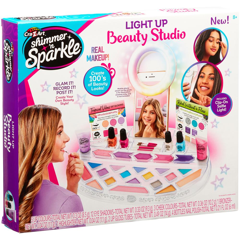 Cra-Z-Art Shimmer 'n Sparkle Light Up Beauty Studio Make Up Creative Playset 17346