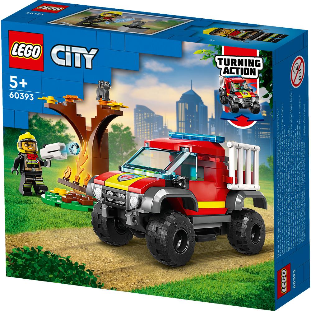 LEGO City 4x4 Fire Engine Rescue Building Set Toy 97 Piece  for Ages 5+ 60393