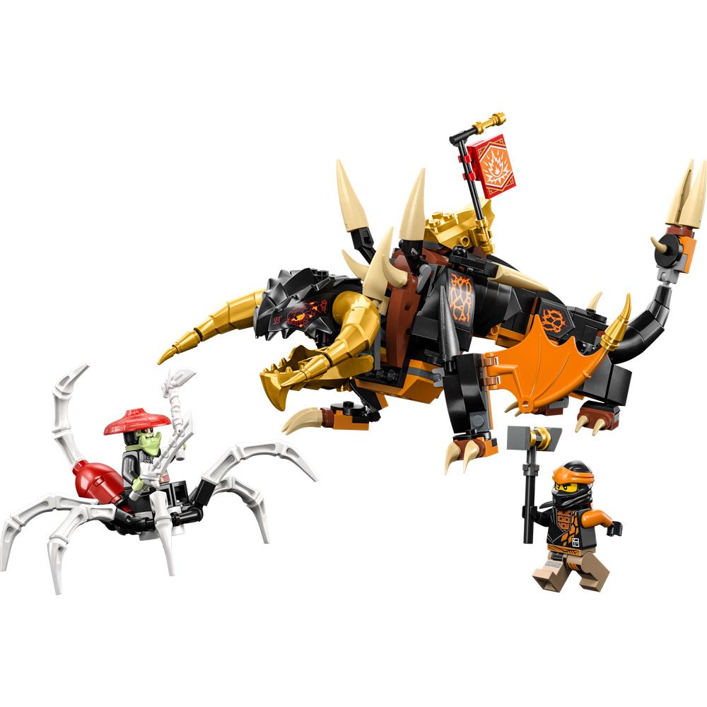 View 2 LEGO Ninjago Cole’s Earth Dragon EVO Building Set Toy 285 Piece 71782