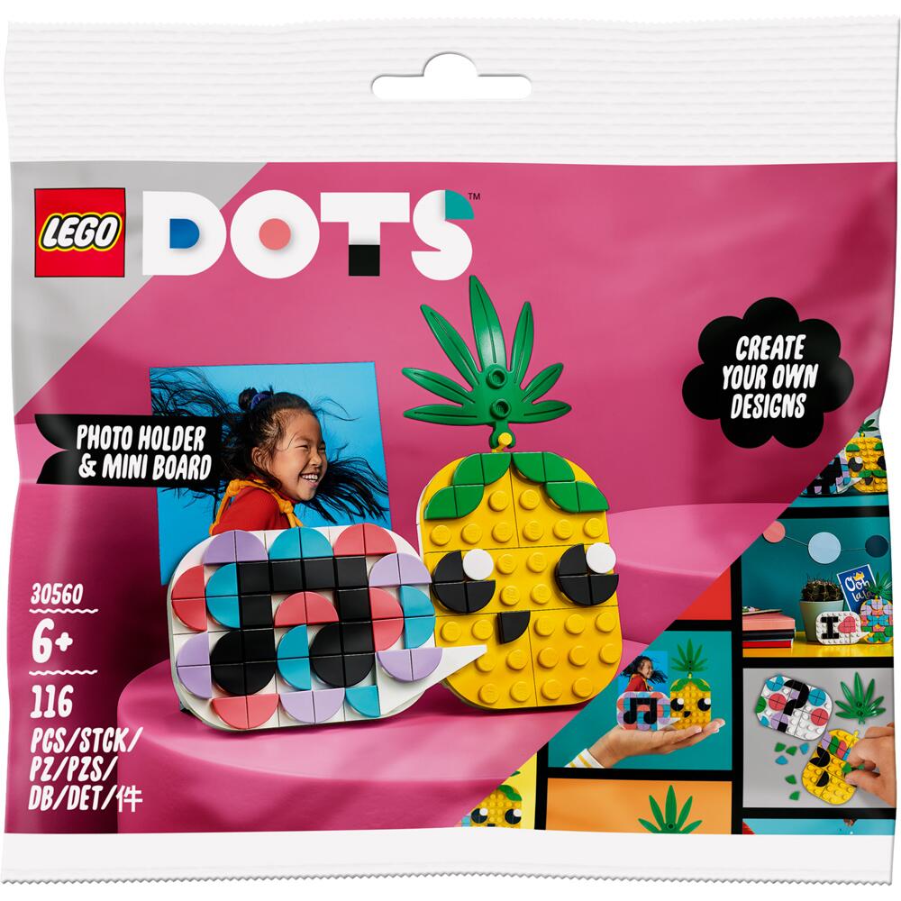 LEGO DOTS Pineapple Photo Holder and Mini Board Building Set for Ages 6+ 30560