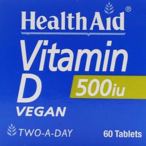 View 5 HealthAid Vegan Vitamin D 500iu - 60 TABLETS H801220