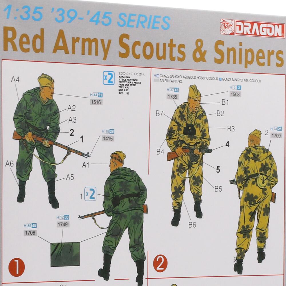 Dragon Red Army Scouts and Snipers WWII Model Kit 1:35 Scale