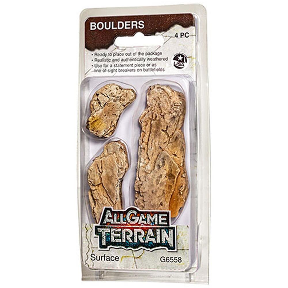 All Game Terrain Boulders Surface Wargaming Scenery 4 Pieces G6558