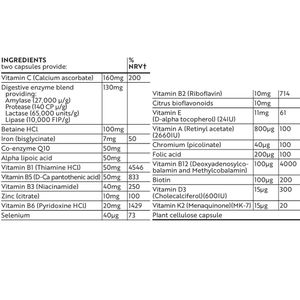 View 2 Viridian 65+ Multi Enhanced Absorption with Co-Q10, B12 & ALA 60 Capsules 0108