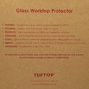 View 3 TufTop Christmas Karma Santa Medium Toughened Glass Work Surface Protector SG3040CKMS