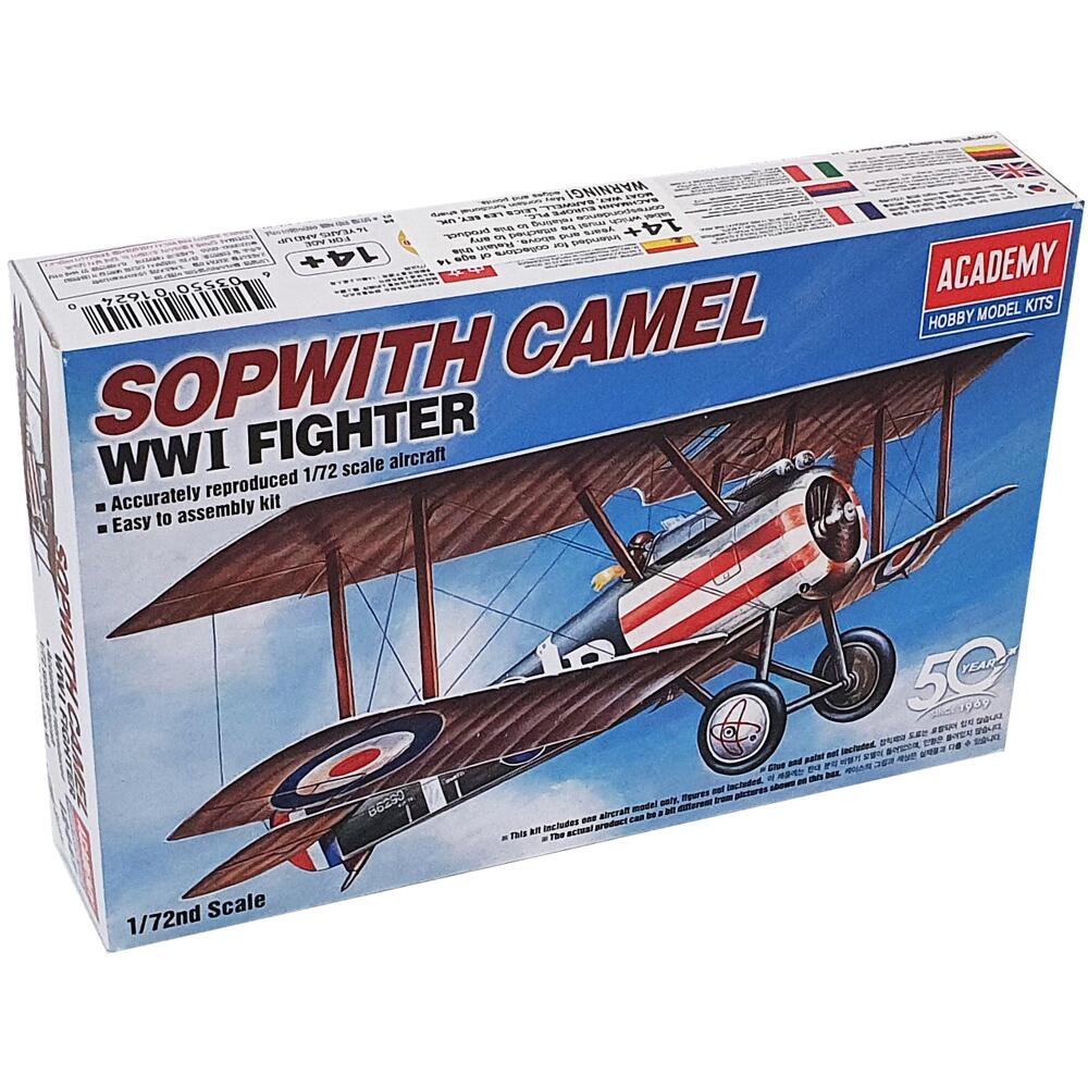 Academy Sopwith Camel WWI Fighter Model Kit Scale 1:72 12447
