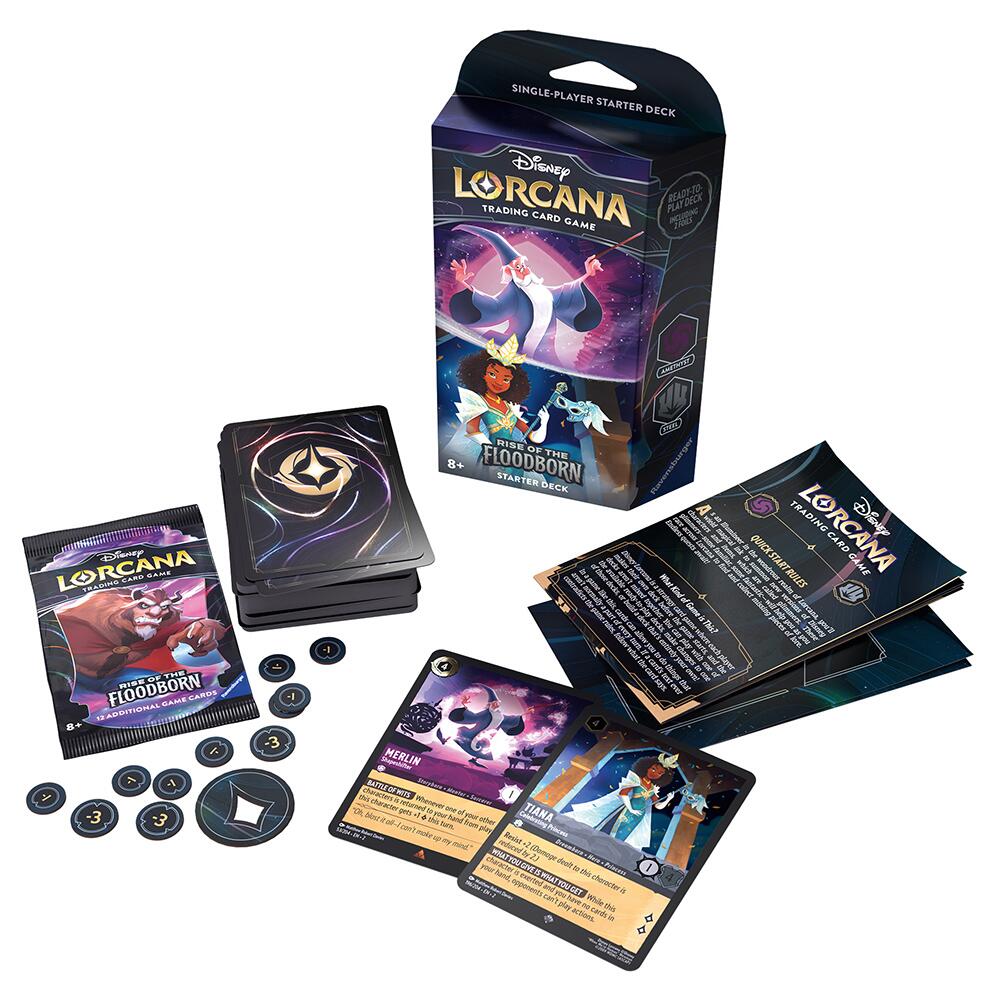 View 2 Disney Lorcana TCG Rise of The Floodborn Starter Deck MIGHT AND MAGIC 11098239