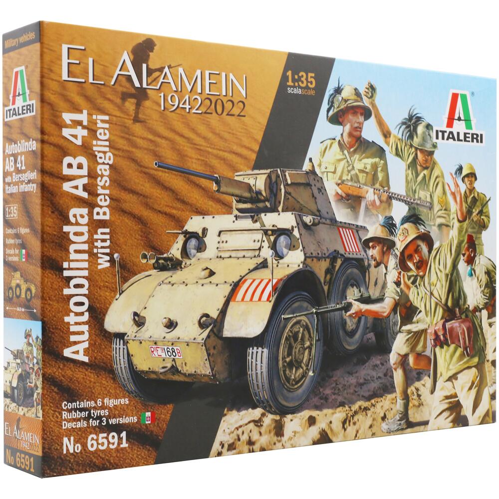 Italeri Autoblinda AB 41 with Bersaglieri Italian Infantry El Alamein 1:35 Scale 6591