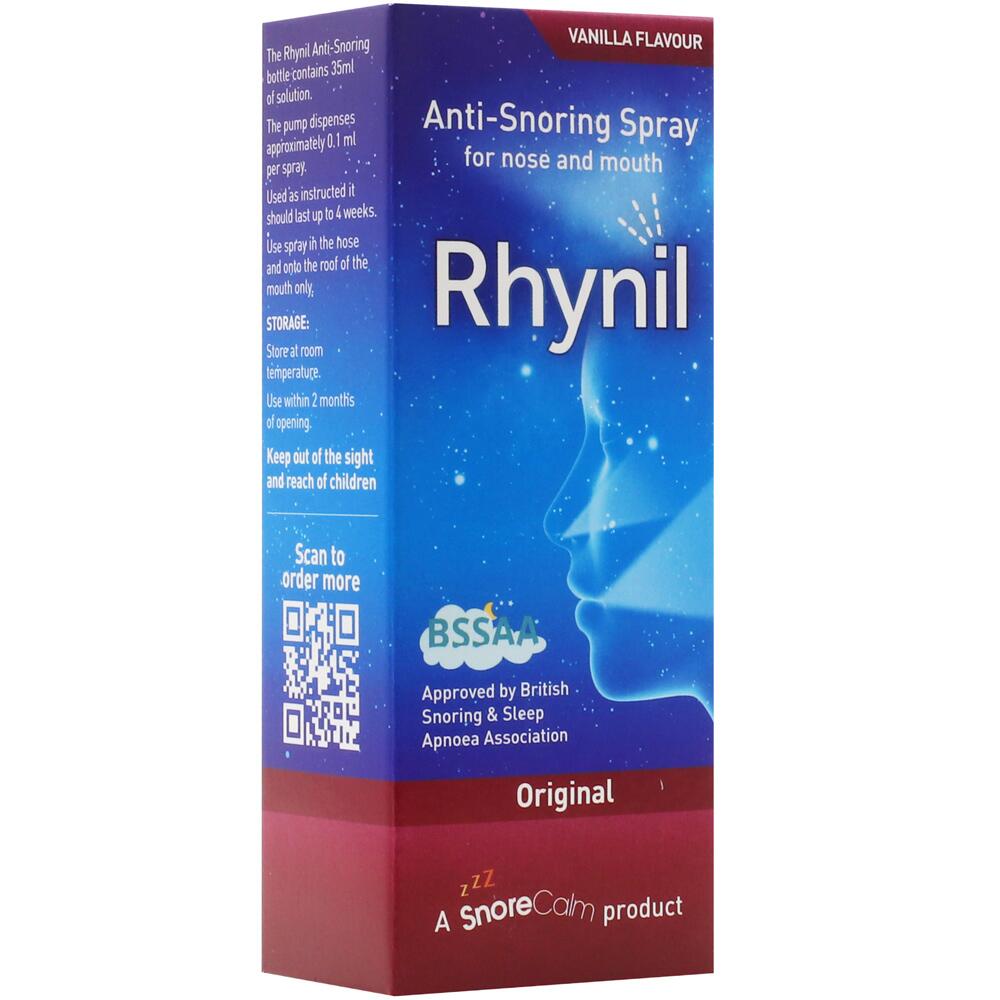 Rhynil Anti-Snoring Spray Vanilla Flavour 35ml - ORIGINAL RHYNILOG35ML