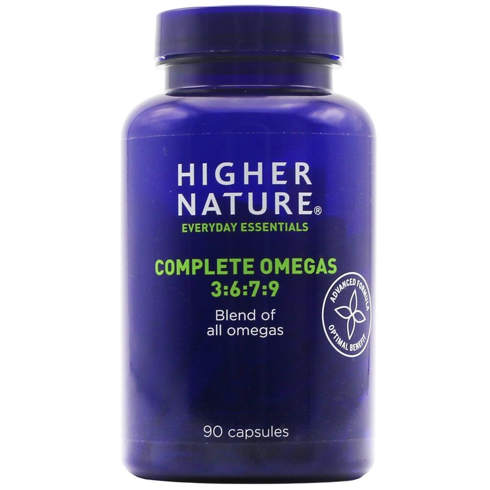 Higher Nature Complete Omegas 3 6 7 9 - 90 Capsules HNQEO090