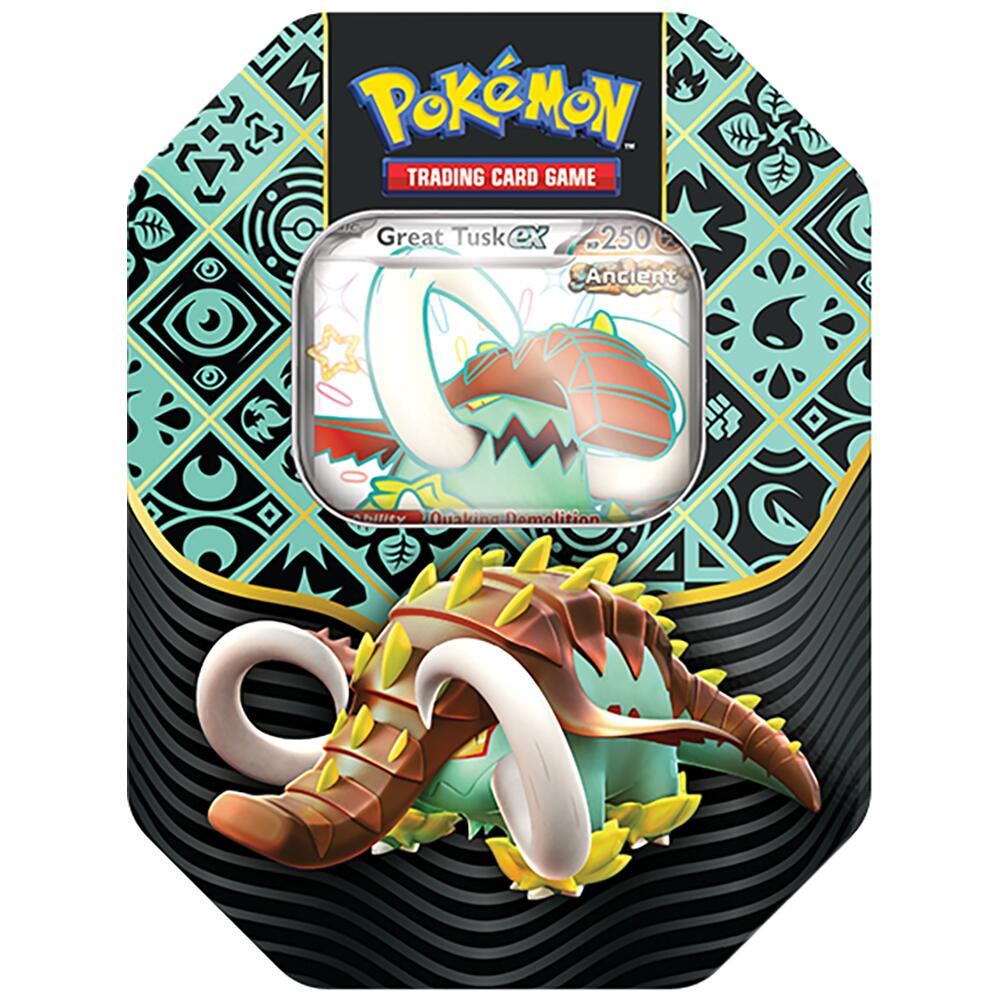 Pokémon TCG Paldean Fates Tin with 4 Booster Packs SHINY GREAT TUSK POK285620-GREATTUSK