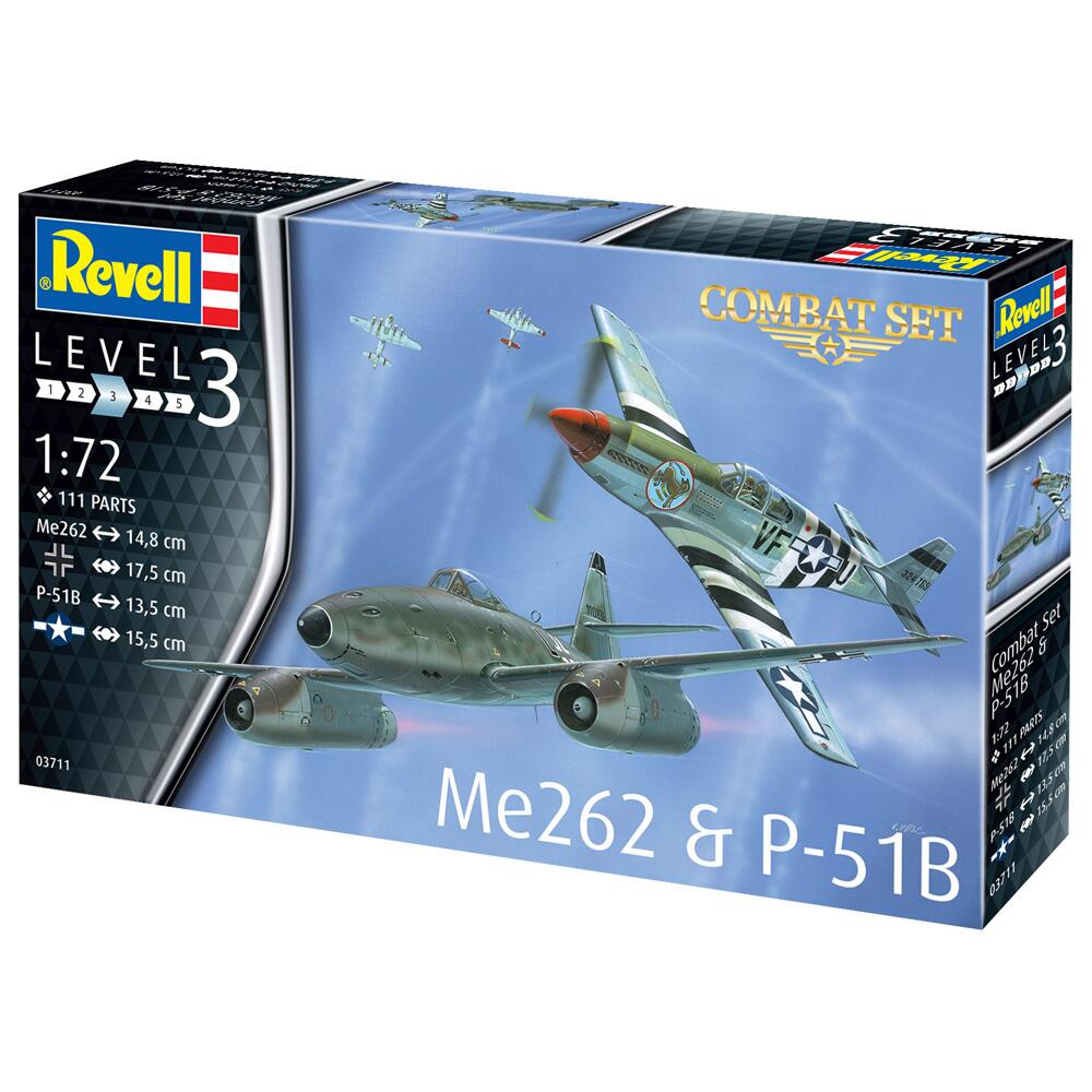 Revell Messerschmitt Me262 & North-American P-51B Fighter Models Scale 1:72 03711