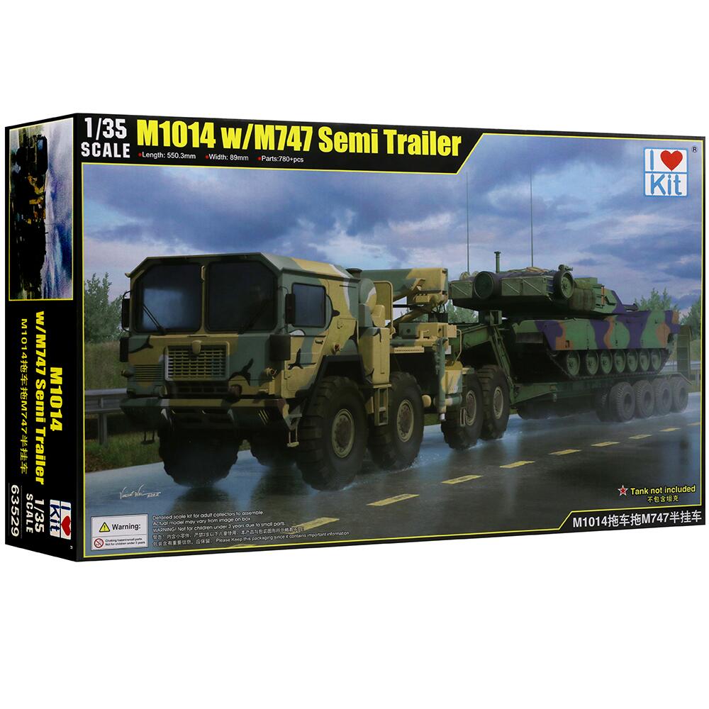 I Love Kit M1014 with M747 Semi-trailer Military Model Kit Scale 1:35