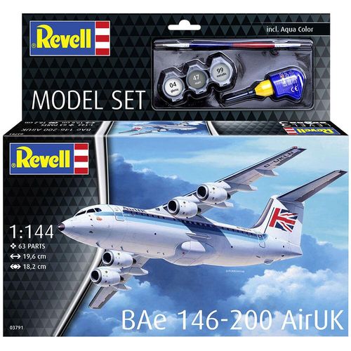 Revell File Set Revell BAe 146-200 AirUK Aircraft Model SET Scale 1:144