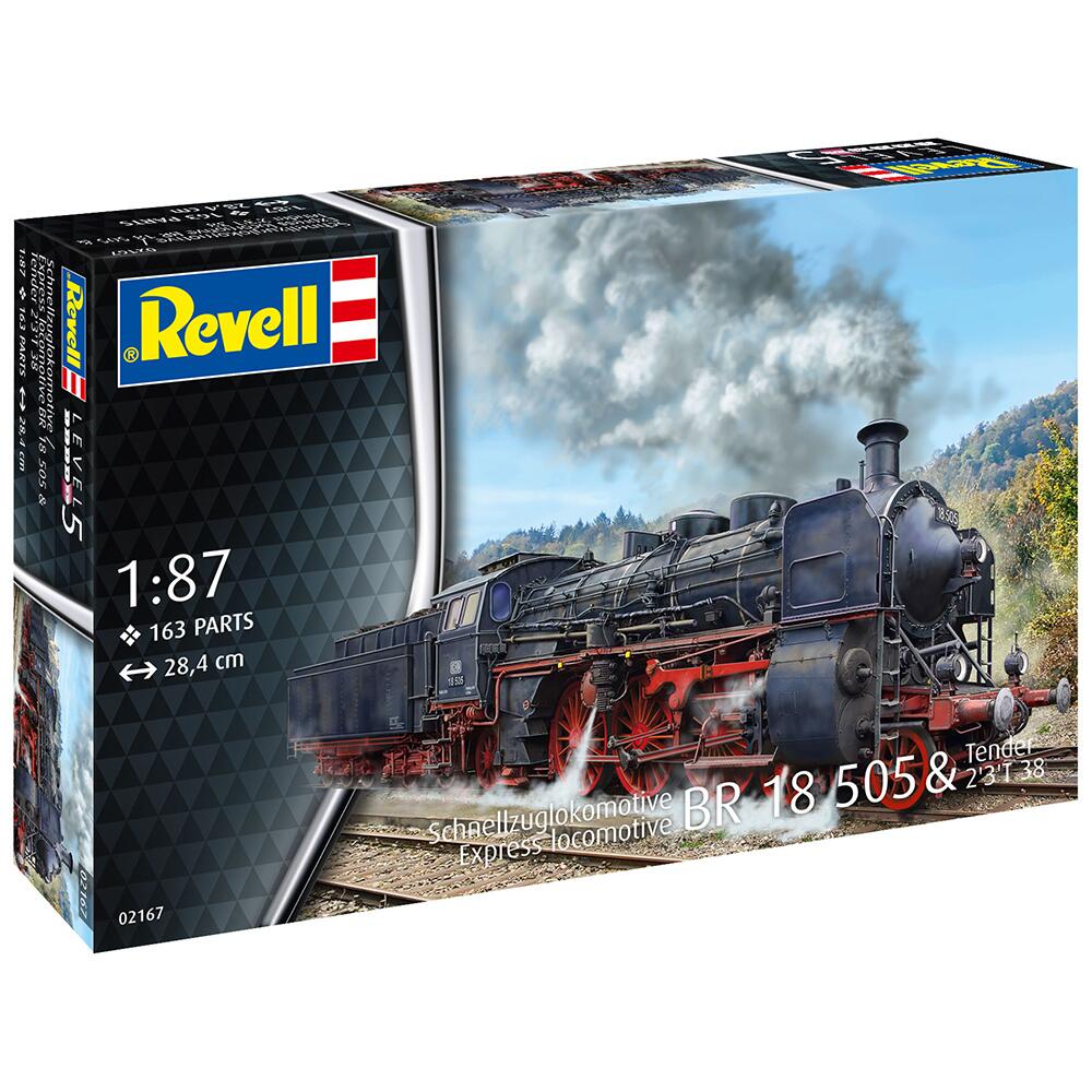 Revell Express Locomotive BR 18 505 & Tender 2'3'T 38 Model Kit Scale 1:87 02167