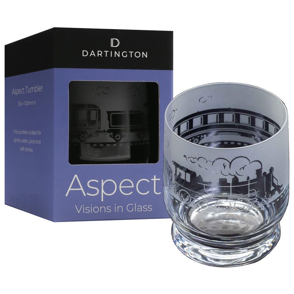 Dartington Aspect Tumbler Glass Steam Train Design TU3407/5/STEAMTRAIN