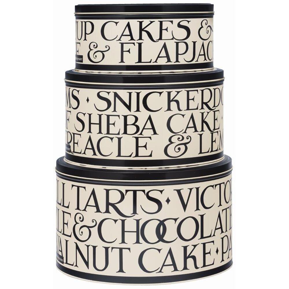 Emma Bridgewater Black Toast Set of Nesting Round Cake Tins