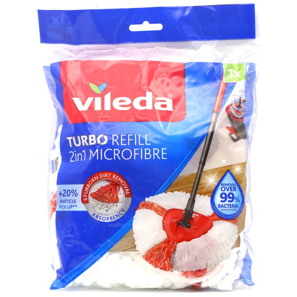 Vileda Turbo 2-in-1 Mop Head Refill Pack Machine Washable