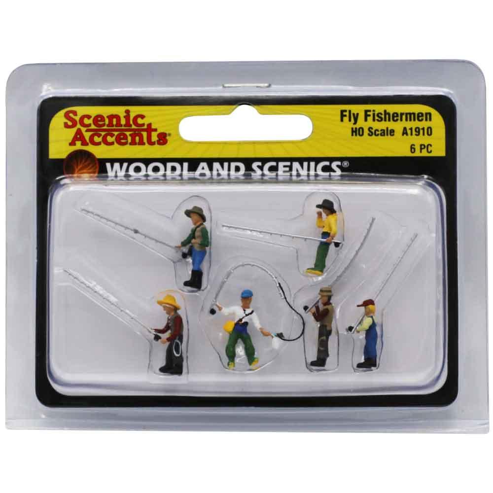 Woodland Scenic Accents Fly Fishermen for HO Scale Model Railway and  Dioramas