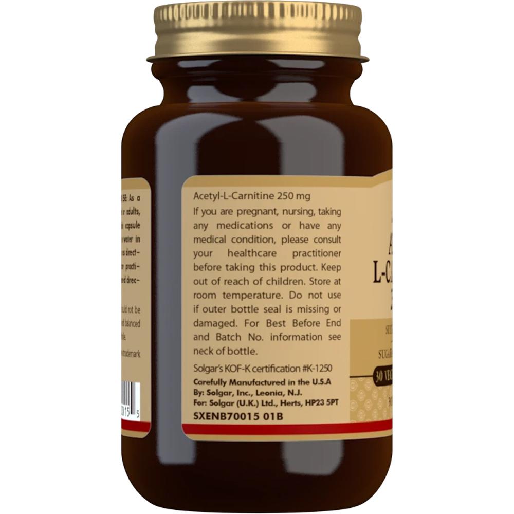 Solgar Acetyl L-Carnitine 250mg 30 VEGETABLE CAPSULES