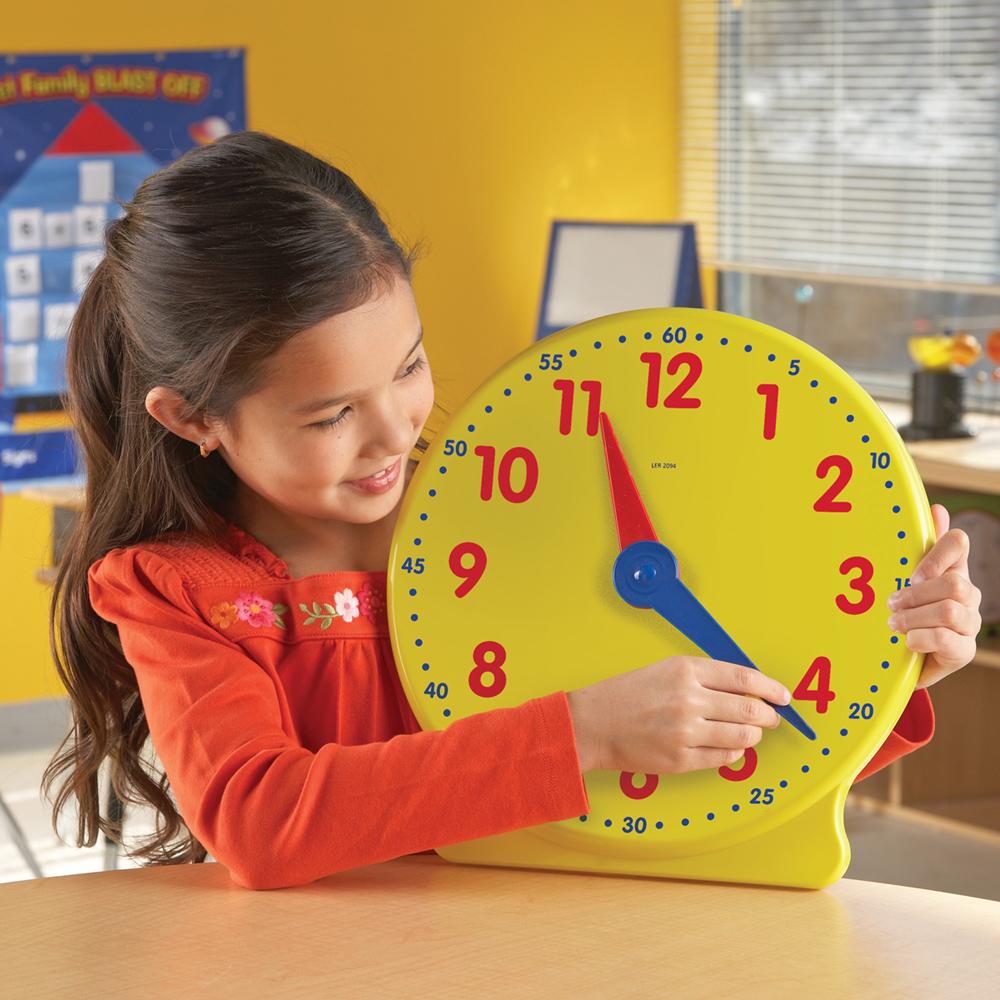 Learning Resources Big Time Learning Clock 12-Hour Demonstration Clock 33cm