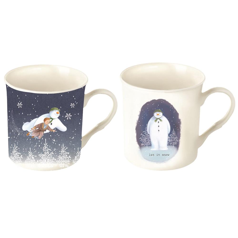 View 4 The Snowman Set of Two Porcelain Mugs in Gift Box SGSM001