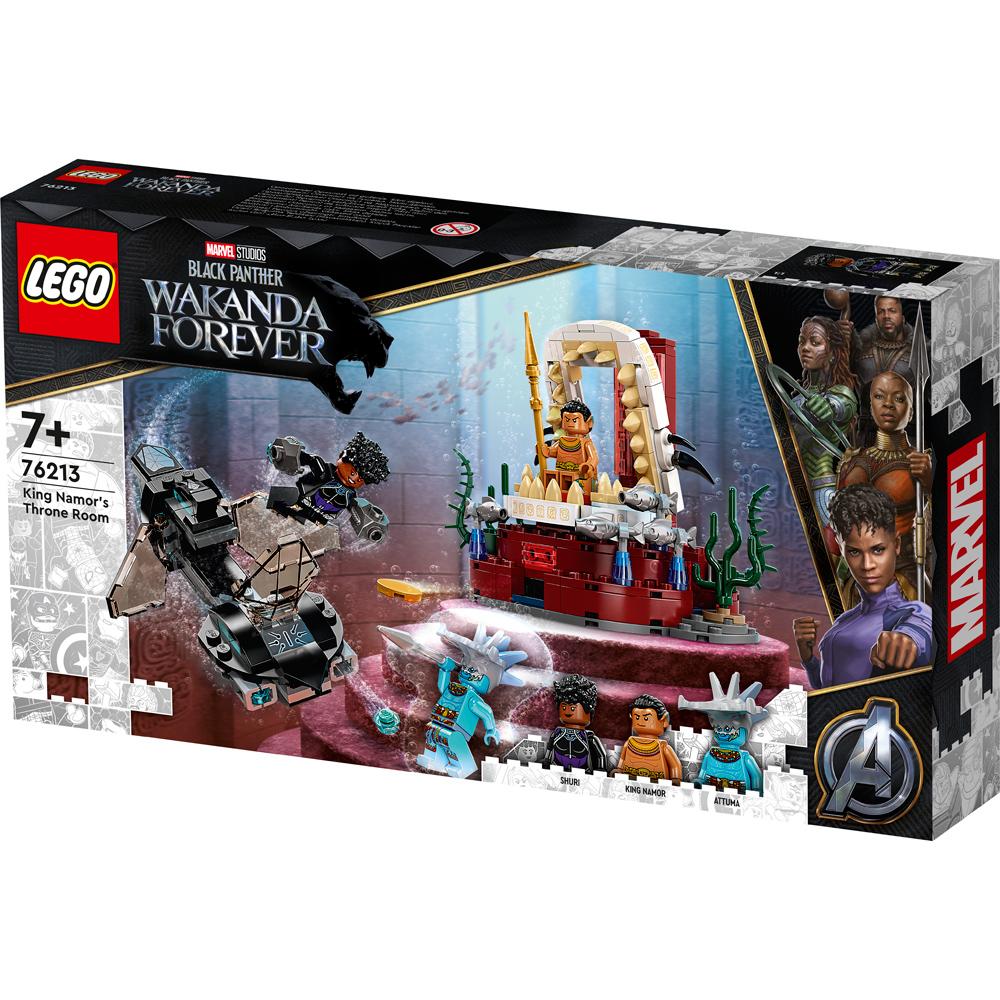 View 3 LEGO Marvel Black Panther Wakanda Forever King Namor’s Throne Room Building Set 76213