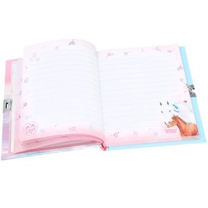 View 3 Depesche Miss Melody Diary with Padlock 192 Lined Pages & Stickers Pink Cover 0412048_A