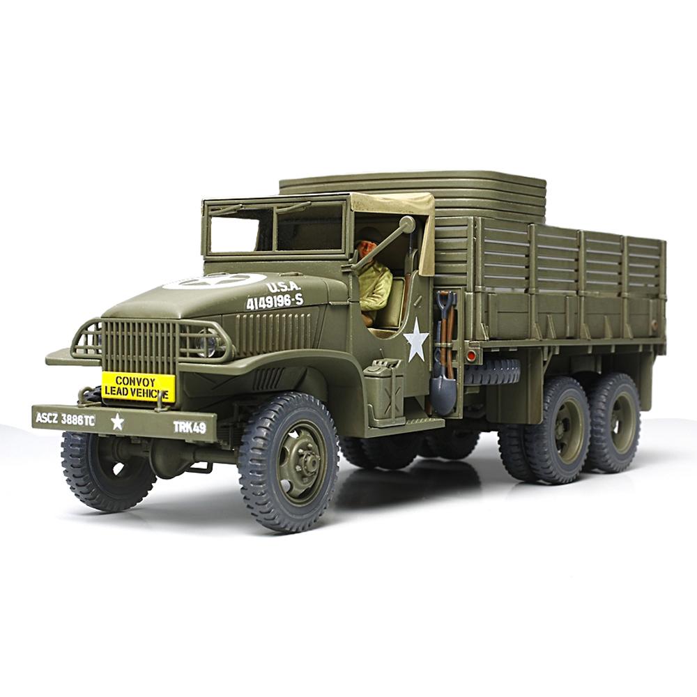 View 2 Tamiya U.S 2½ Ton 6x6 WWII Cargo Truck Plastic Model Kit Scale 1:48 THC32548