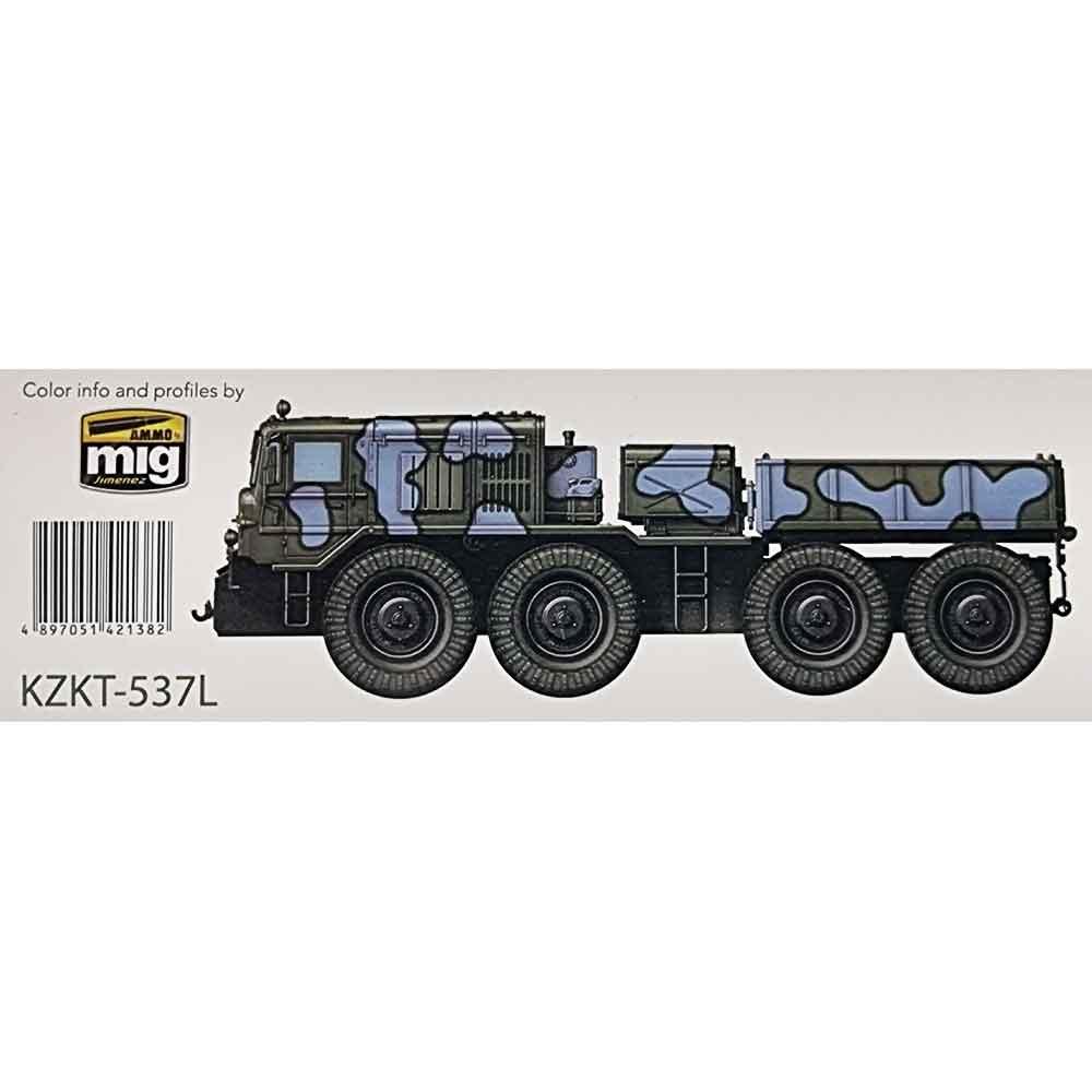 View 2 Takom Russian Army Tractors Set KZKT-537L & MAZ-537 1+1 Model Kit Scale 1:72 05003