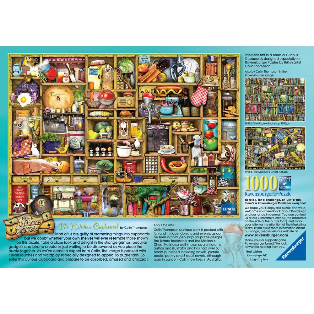View 3 Ravensburger The Curious Cupboard No.1 The Kitchen Cupboard 1000 Piece Jigsaw Puzzle 19107