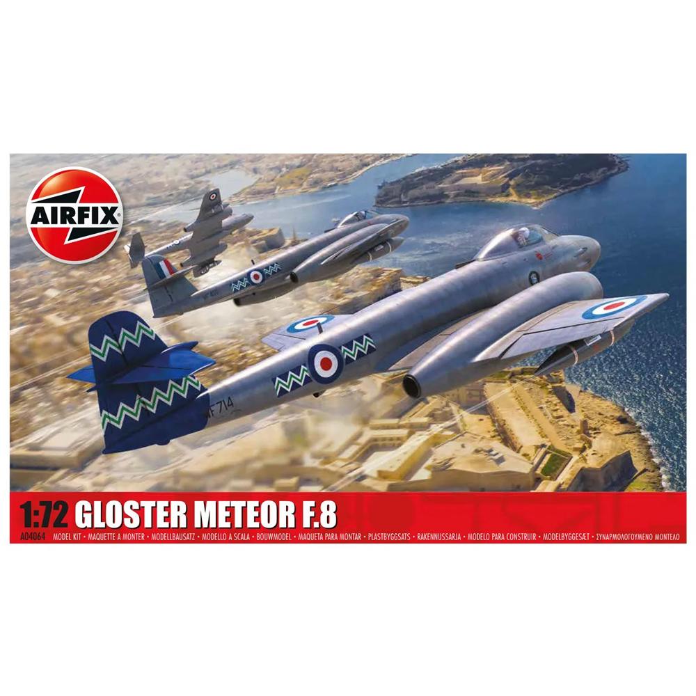Airfix Gloster Meteor F8 Military Jet Aircraft Model Kit A04064 Scale 1:72 A04064