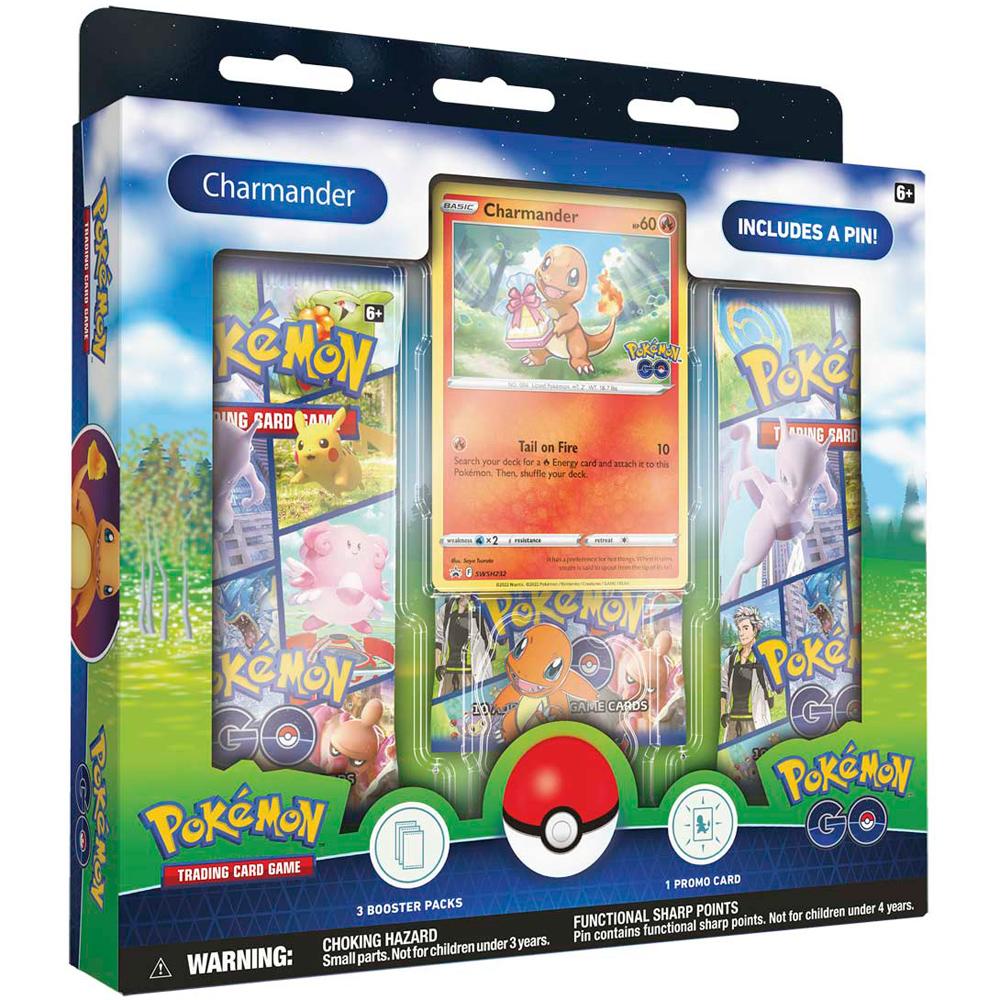Pokémon GO TCG Charmander Promo Box with Pin Badge and 3 Booster Packs POK86081-CHARMANDER